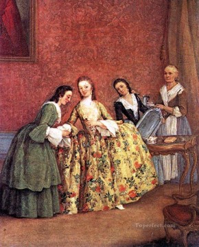 Las escenas matutinas de la dama veneciana Pietro Longhi Pinturas al óleo
